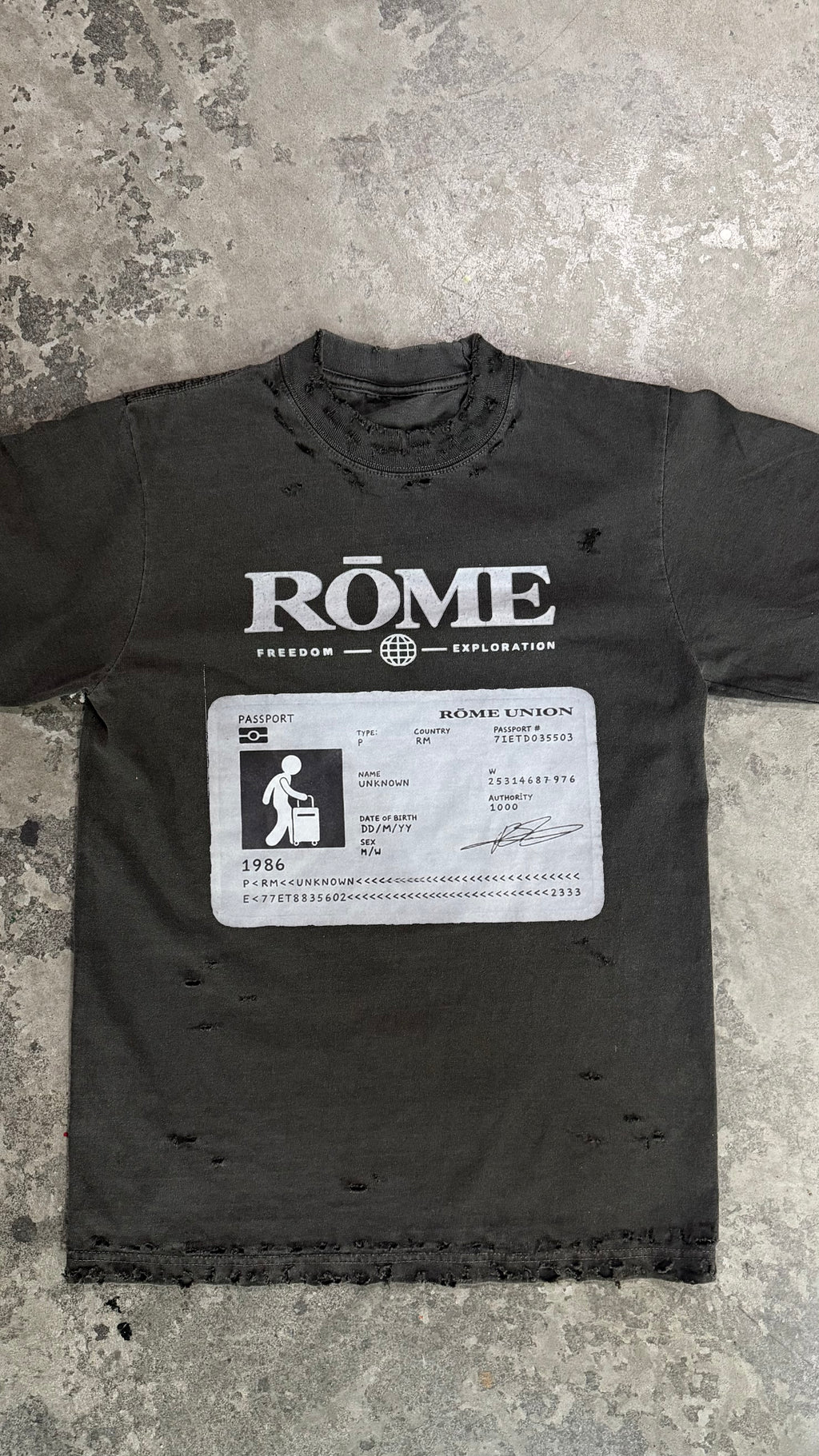 Grey RŌME Graphic Tee