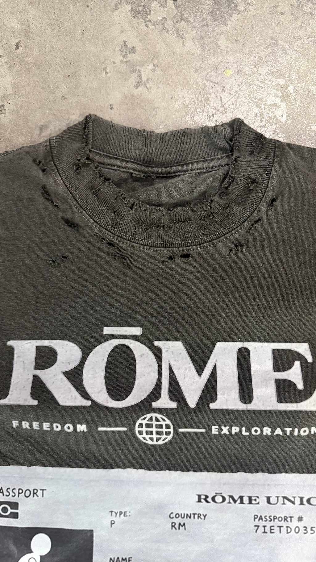 Grey RŌME Graphic Tee